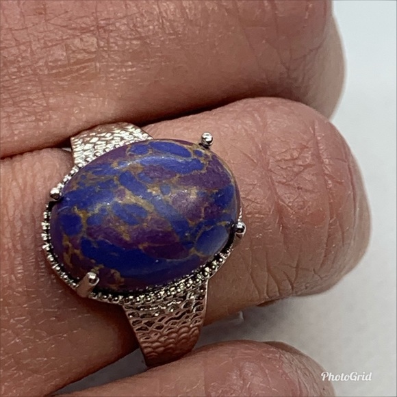 Mojave Purple Turquoise Ring Platinum Bond Brass - Picture 9 of 9